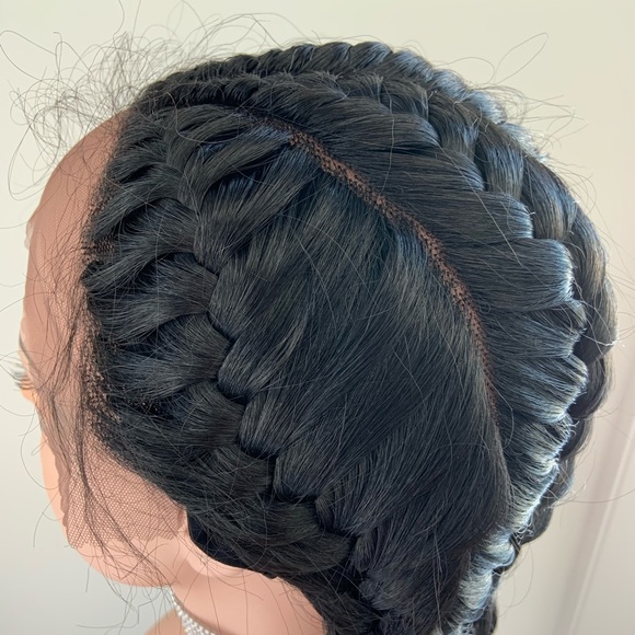 Gorgeous French Braided Premium Fiber Lace Front Wig for Daily Wear/Events 🙌 - Picture 7 of 14